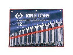 Набор рожковых ключей, 12 предметов king tony 1112mr - фото 58459