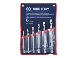 Набор торцевых ключей с шарниром, 6 предметов king tony 1a06mr - фото 58470