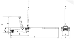 NORDBERG ДОМКРАТ N32030 подкатной 3 тонн 120-450 мм с резиновой насадкой - фото 62929