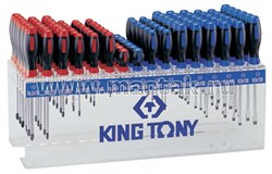 Стенд со стандартными отвертками, серии 1421, 1422, 96 предметов KING TONY 31416MR - фото 63593
