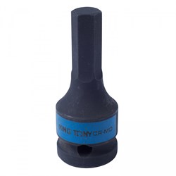 Насадка (бита) ударная торцевая 1/2", HEX, 10 мм, L = 60 мм KING TONY 405510M - фото 63762