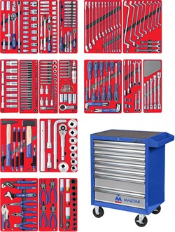 Набор инструментов &quot;ЭКСПЕРТ&quot; в синей тележке, 323 предмета МАСТАК 52-07323B