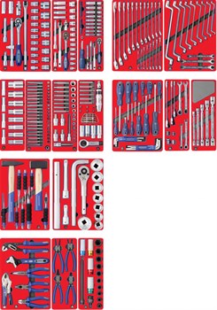 Набор инструментов "ЭКСПЕРТ" для тележки, 17 ложементов, 323 предмета МАСТАК 5-00323 - фото 64576