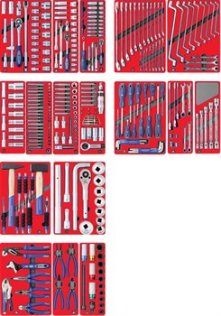 Набор инструментов &quot;ЭКСПЕРТ&quot; для тележки, 17 ложементов, 323 предмета МАСТАК 5-00323