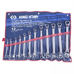 Набор накидных ключей, 6-32 мм, 12 предметов KING TONY 1712MR - фото 65448