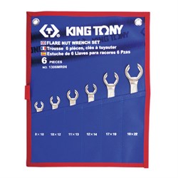 Набор разрезных ключей, 8-22 мм, чехол из теторона, 6 предметов KING TONY 1306MRN - фото 65582