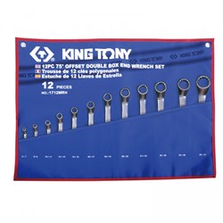 Набор накидных ключей, 6-32 мм, чехол из теторона, 12 предметов KING TONY 1712MRN - фото 65617