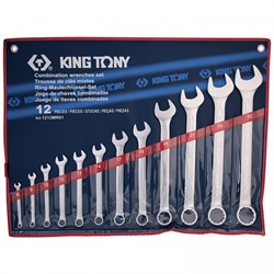 Набор комбинированных ключей, 6-32 мм, 12 предметов KING TONY 1212MR01 - фото 66225