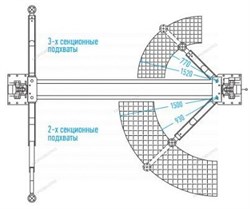 Подъемник 380V 2х стоечный с нижней синхрониз. г/п 4,5т NORDBERG N4124A-4,5T - фото 72501