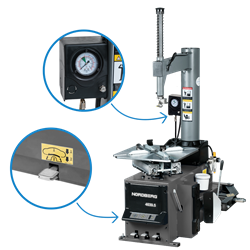 Станок шиномонтажный 380V п/автомат, 2х скоростн, подкачка педалью, зажимы 13-26&quot;, усил отжим, серый NORDBERG 4639,5ID