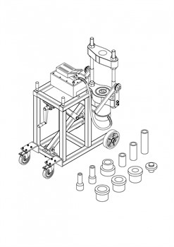 Выпрессовщик шкворней с тележкой, пневмопривод, 75 т NORDBERG N31PE76A - фото 76856