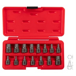 Набор экстракторов, 3-14 мм, 15 предметов, кейс KING TONY 11015SQ01 - фото 76915