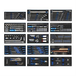 Набор инструментов 265 предметов, для тележки, 15 ложементов NORDBERG TS15265 - фото 76990