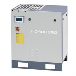 Компрессор винтовой, 15 кВт, 13 бар, 1600 л/мин, без ресивера, серый NORDBERG NCC20_13G - фото 77124