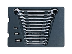 Набор трещоточных комбинированных ключей, 15 предметов king tony 9-10115mr