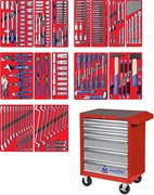 Набор инструментов &quot;ЛИДЕР&quot; в красной тележке, 270 предметов МАСТАК 52-06270R