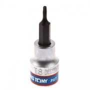 Насадка (бита) торцевая 3/8", TORX, T8, L = 50 мм, с отверстием KING TONY 302708