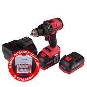 Аккумуляторная дрель-шуруповерт 18 В, импульсная, кейс, в комплекте набор бит MIGHTY SEVEN DD-101AP