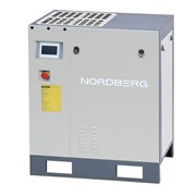 Компрессор винтовой, 15 кВт, 13 бар, 1600 л/мин, без ресивера, серый NORDBERG NCC20_13G